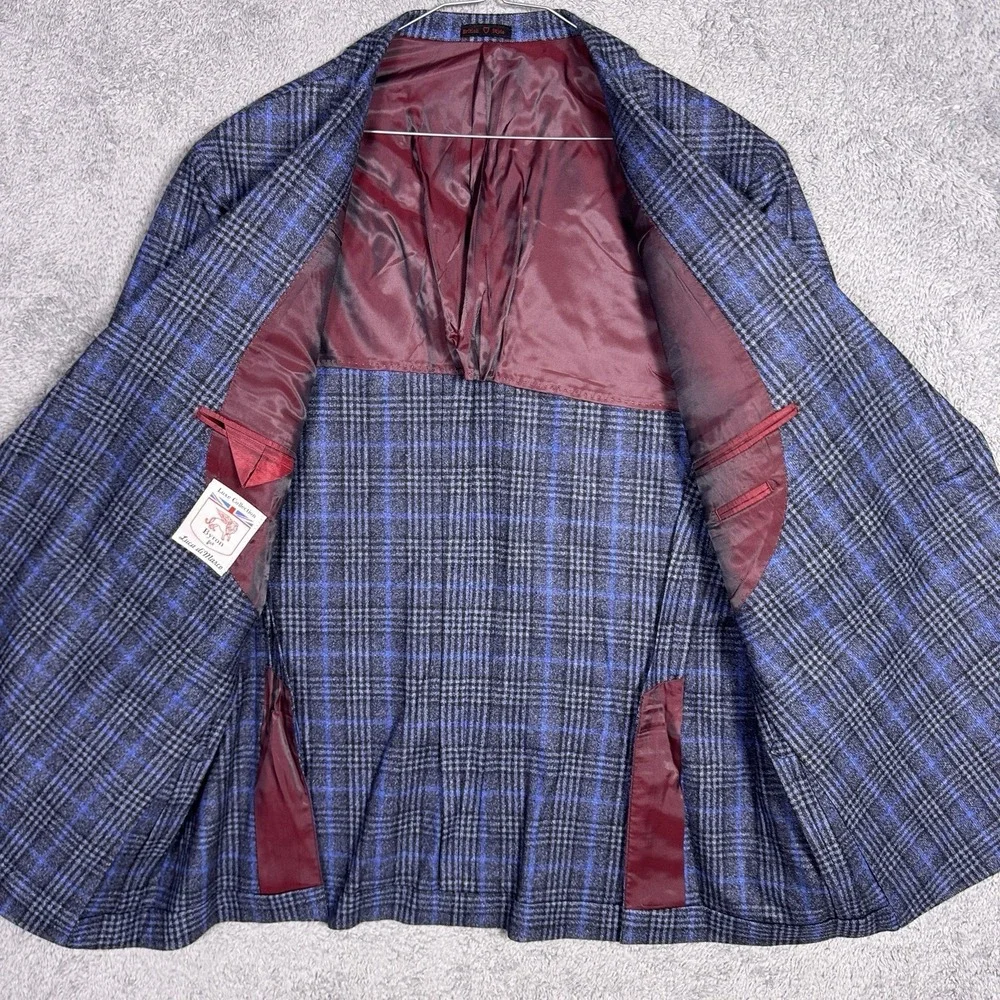 Byron Sport Coat Mens 48R Luca Di Marco Glen Unstructured Wool Luxe Kensington